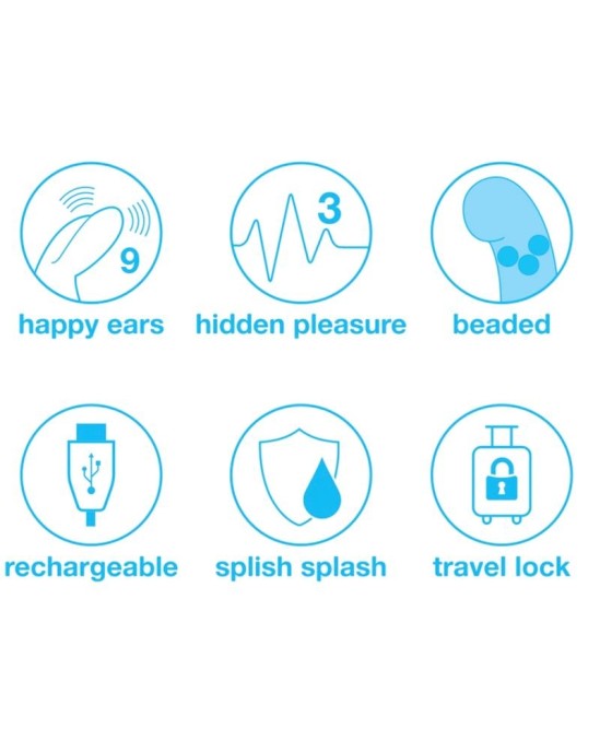 Happy Rabbit Vibe Rotator Beaded G-Spot Purple