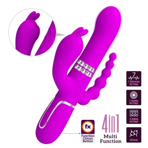 Prettylove Cammy 4 in 1 Vibe with Rotating Balls and Anal Chain