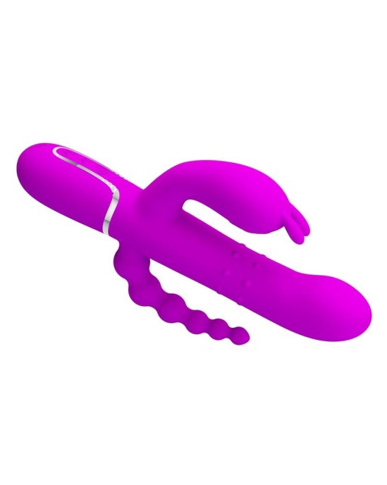 Prettylove Cammy 4 in 1 Vibe with Rotating Balls and Anal Chain