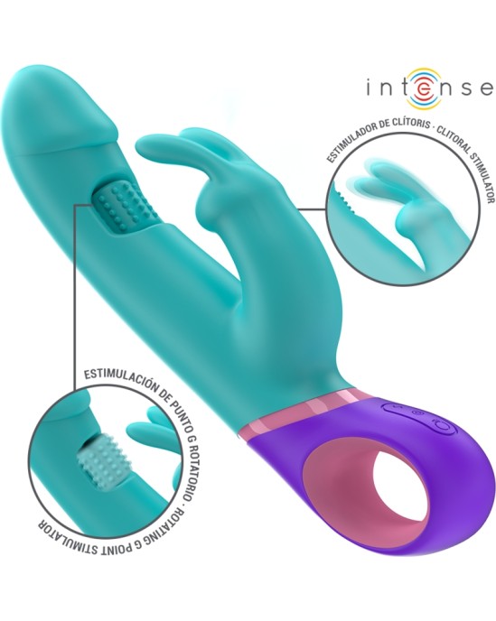 Intense Fun INTENSE — MONICA RABBIT VIBRATORS AR GROZĒJOŠU G-PUNKTA STIMULĀTORU BLUE