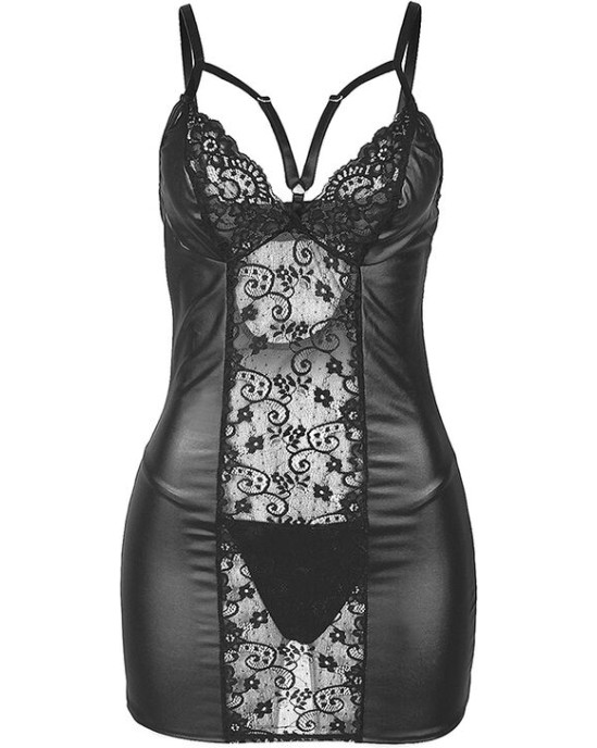 Subblime Dresses SUBBLIME - 954161 KLEITA + ĀDAS SIKSAS, MELNS S/M