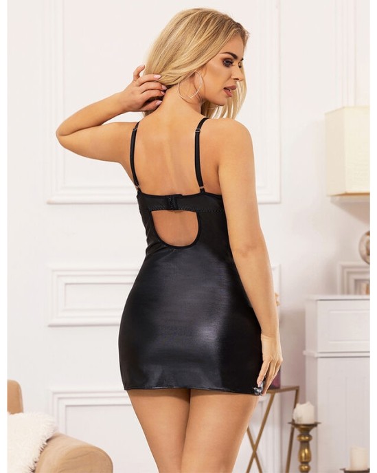 Subblime Dresses SUBBLIME - 954161 KLEITA + ĀDAS SIKSAS, MELNS S/M