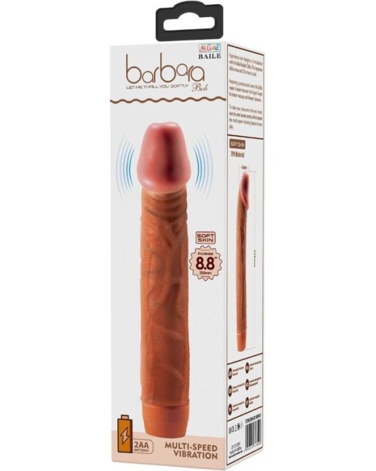 Baile BOB REALISTIC VIBRATOR 22.5 CM MULATTO