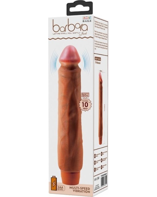 Baile JACK REALISTIC VIBRATOR 26 CM MULATTO