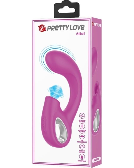 Pretty Love SIBEL SIBEL G-SPOT VIBRATOR + CLITORIS STIMULATOR 10 VIBRATIONS PURPLE