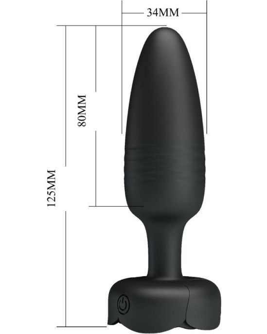 Pretty Love TARION ANAL PLUG WITH LED LIGHT BLACK 12.5 CM