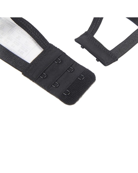 Subblime Sets SUBBLIME - SET OF 3 PIECES BRA + THONG + LACE GARTER BLACK L/XL