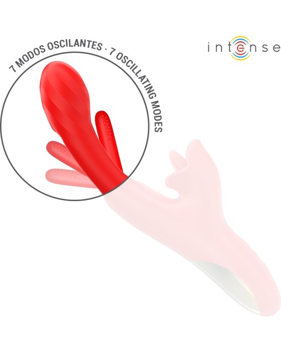 Intense Fun INTENSE - JESSICA MULTIFUNCTION VIBRATOR CLITORIS STIMULATION 24.8 CM RED