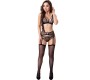 Livco Corsetti Sets LIVCO CORSETTI FASHION - CELESTE LC 20246 BRA + GARTER BELT + PANTY BLACK S/M