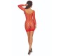 Passion Woman Bodystockings PASSION - BS108 BODYSTOCKING GRID RED
