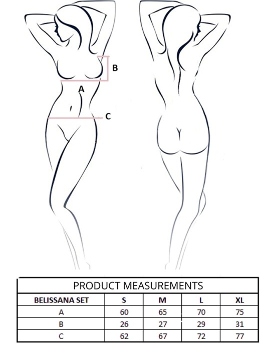 Passion Woman Sets PASSION - BELISSANA BRA + THONG SET BLUE S/M