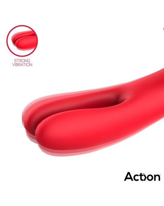 Action Bilma Vibe with Brushing Clit Stimulator and Alternating Function