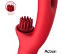 Action Bilma Vibe with Brushing Clit Stimulator and Alternating Function