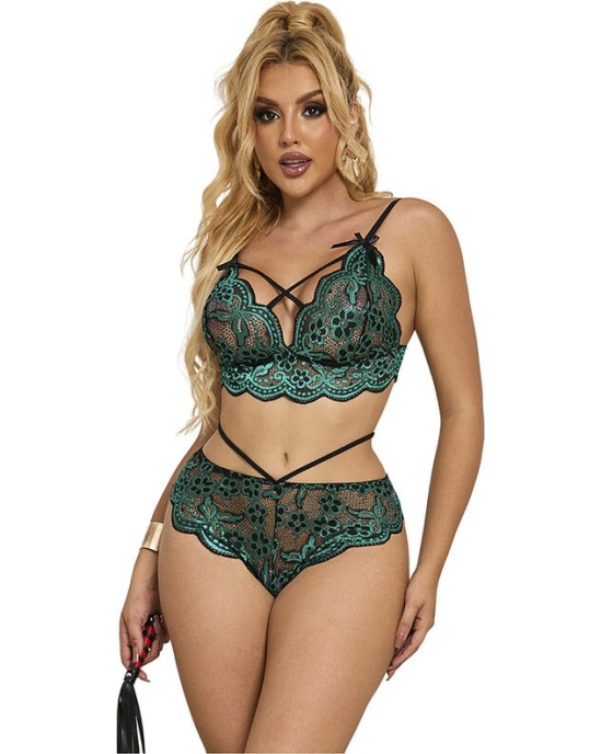 Subblime Sets SUBBLIME - 954086 BRA + BIKSES LACE GREEN S/M