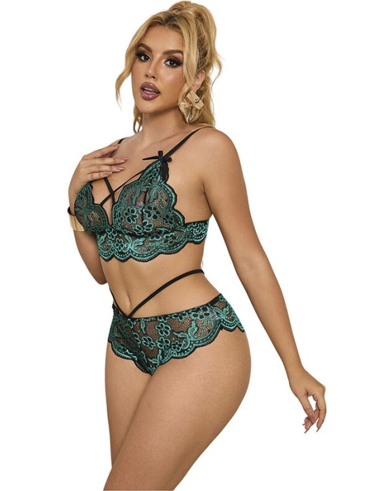 Subblime Sets SUBBLIME - 954086 BRA + BIKSES LACE GREEN S/M