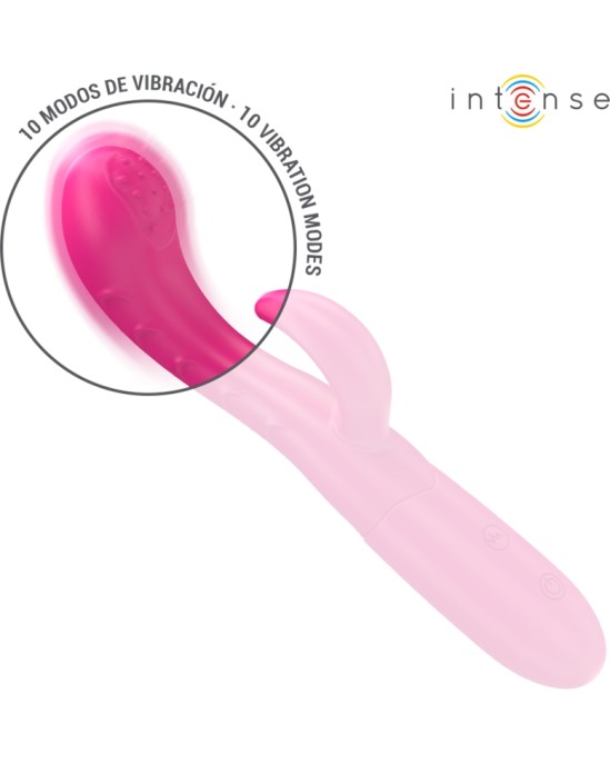 Intense Fun INTENSE — AMARA VIBRATORS AR STIMULĒJOŠU MĒLES 10 VIBRĀCIJAS ROZĀ