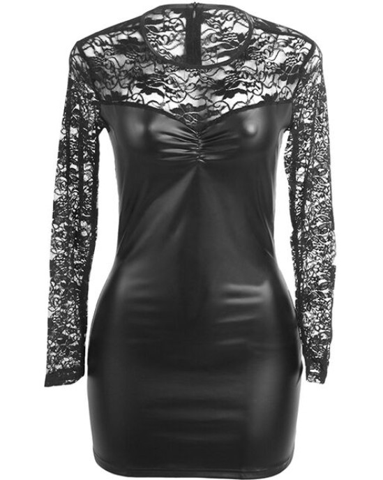 Subblime Dresses SUBBLIME - 955595 LONG SLEEVE DRESS WITH BLACK LACE S/M