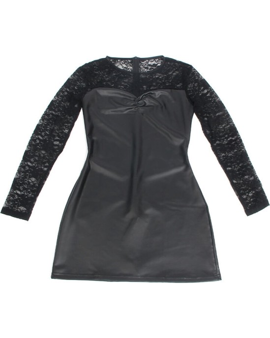 Subblime Dresses SUBBLIME - 955595 LONG SLEEVE DRESS WITH BLACK LACE S/M