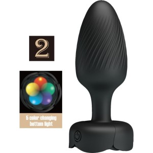 Pretty Love VARIAN ANAL PLUG WITH LED LIGHT BLACK 10.8 CM