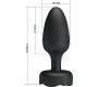 Pretty Love VARIAN ANAL PLUG WITH LED LIGHT BLACK 10.8 CM