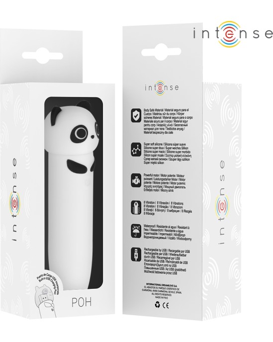 Intense Fun INTENSE - POH PANDA VIBRATING BULLET USB RECHARGEABLE 10 X 2.2 CM