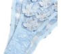 Subblime Sets SUBBLIME - 957629 FLOWER EMBROIDERED BRA AND PANTIES SET SKY BLUE S/M
