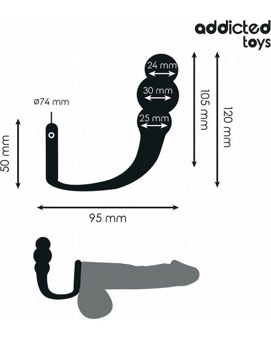 Addicted Toys ANAL PLUG WITH RING SILICONE MODEL 1