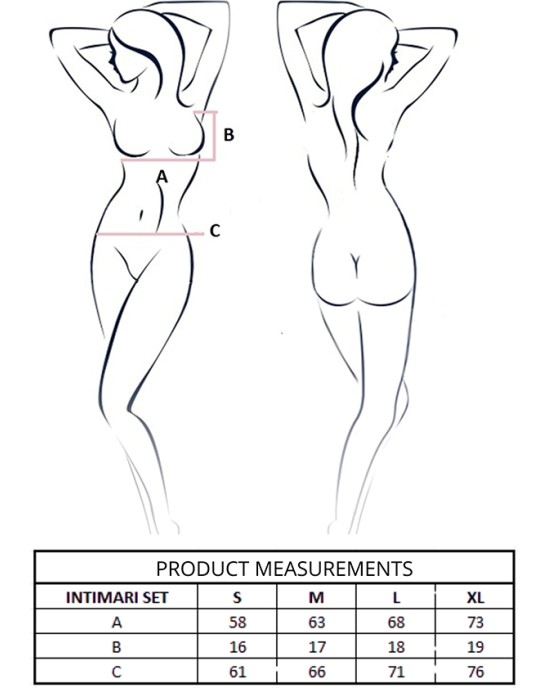 Passion Woman Sets PASSION - INTIMARI BRA + PANTIES SET PINK L/XL