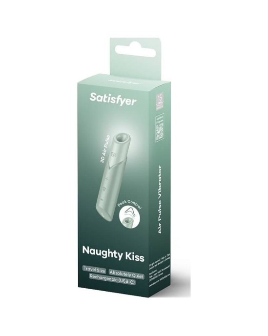 Satisfyer Air Pulse SATISFYER - NAUGHTY KISS WAVE CLITORIS STIMULATOR AQUAMARINE