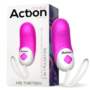 Action No. Thirteen Stimulator 2 in 1 Vibration and Pulsation
