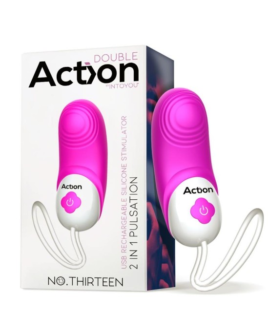Action No. Thirteen Stimulator 2 in 1 Vibration and Pulsation