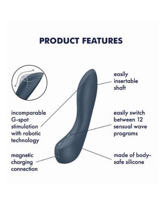 Satisfyer G-Spot Wave 4 robotu stimulācija tumši zila