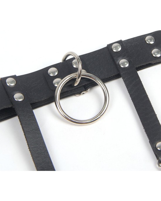 Subblime Fetish SUBBLIME - 953744 REGULĒJAMA ĀDAS PUNK PRIEKŠVETE, BLACK ONE SIZE