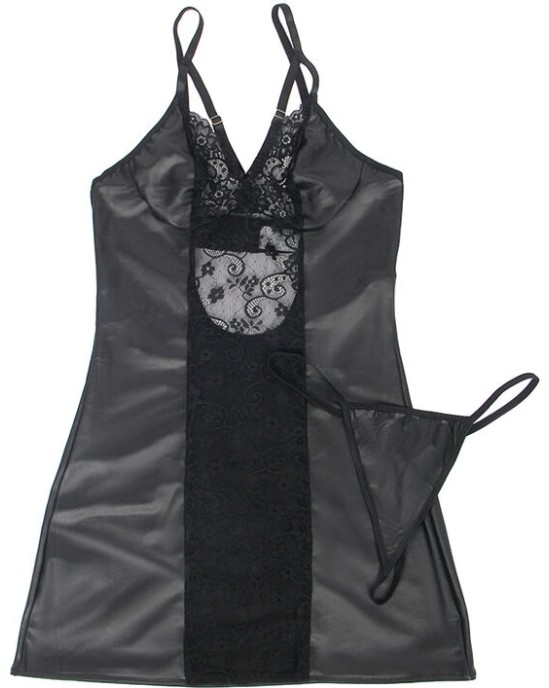 Subblime Dresses SUBBLIME - 954178 KLEITA + ĀDAS SIKSAS, MELNS L/XL