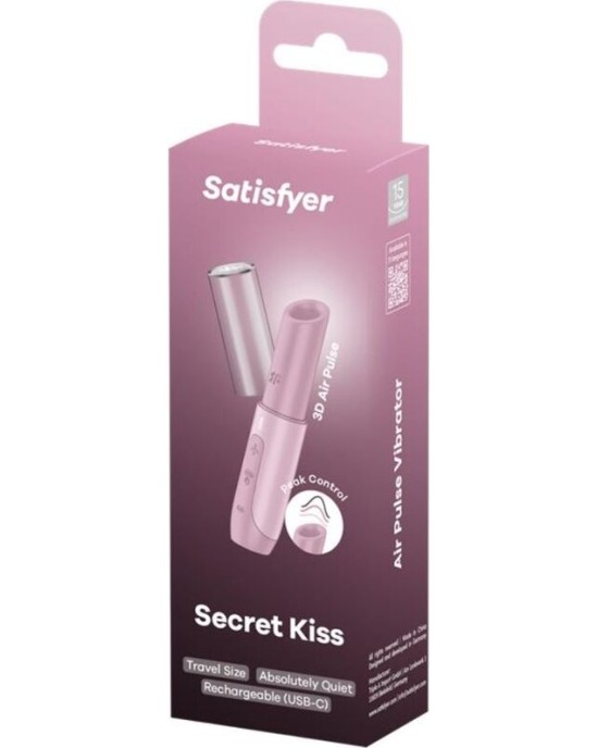 Satisfyer Air Pulse SATISFYER - SECRET KISS WAVE CLITORIS STIMULATOR PINK