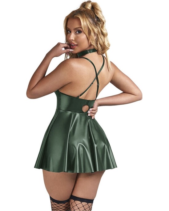 Subblime Dresses SUBBLIME - 955441 DRESS WITH GREEN LEATHER STRAPS L/XL