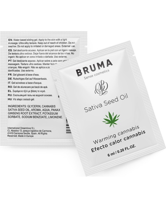 Bruma SATIVA SEED OIL SLIDING GEL WARMING CANNABIS FLAVOR 6 ML