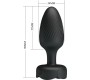 Pretty Love OSBORN ANAL PLUG WITH LED LIGHT BLACK 9.8 CM