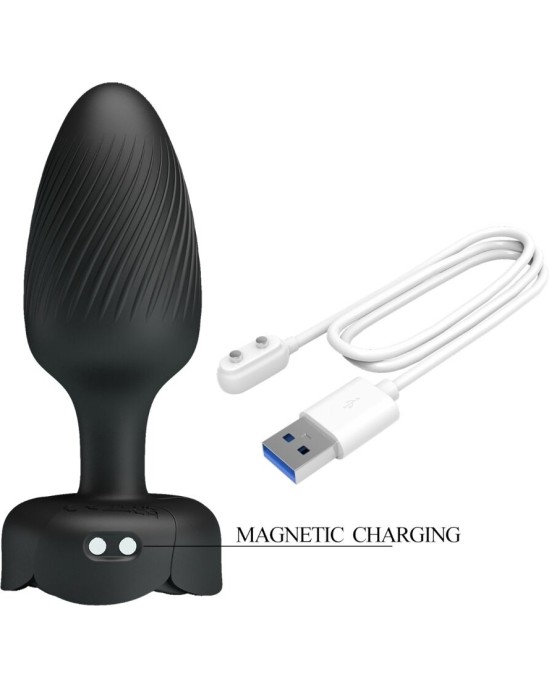 Pretty Love OSBORN ANAL PLUG WITH LED LIGHT BLACK 9.8 CM