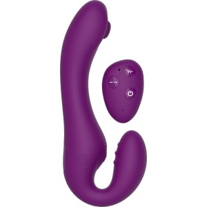Xocoon 2 IN 1 STRAPLESS STRAP-ON VIBRATOR WITH REMOTE CONTROL PURPLE