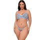 Subblime Sets SUBBLIME - 957636 FLOWER EMBROIDERED BRA AND PANTIES SET SKY BLUE L/XL