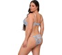 Subblime Sets SUBBLIME - 957636 FLOWER EMBROIDERED BRA AND PANTIES SET SKY BLUE L/XL