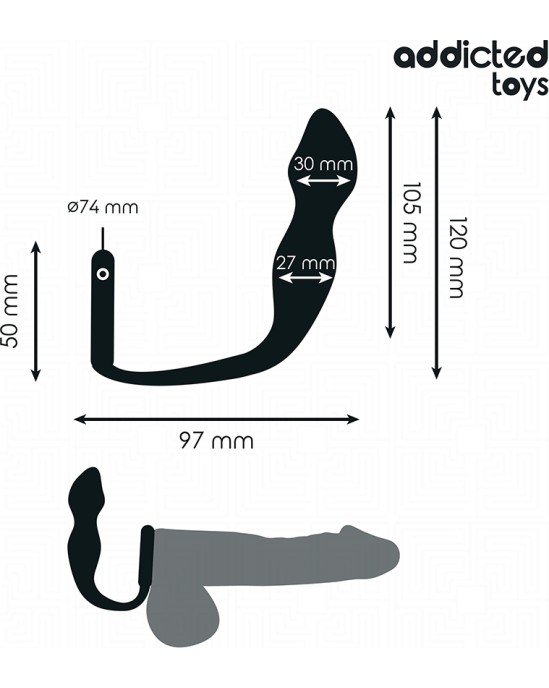 Addicted Toys ANAL PLUG WITH RING SILICONE MODEL 2