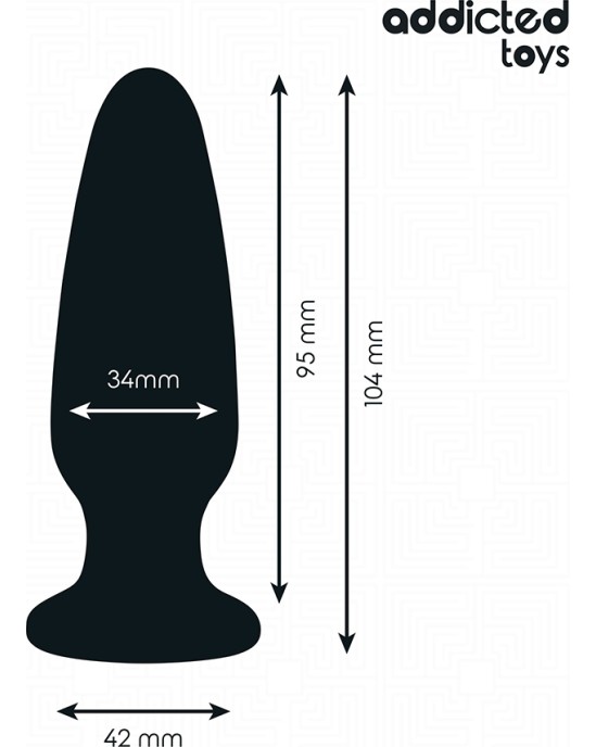 Addicted Toys ANAL PLUG WITH JEWEL SILICONE SIZE M 10.4 CM