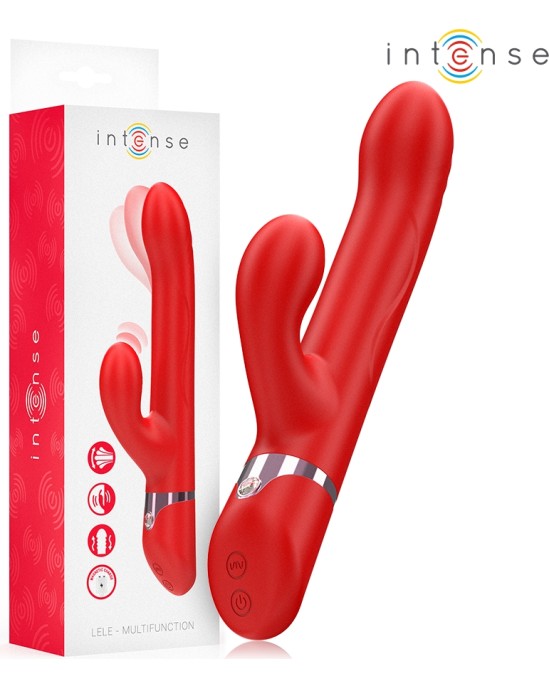 Intense Fun INTENSE - LELE MULTIFUNCTION VIBRATOR ROTATING & OSCILLATION & STIMULATION RED