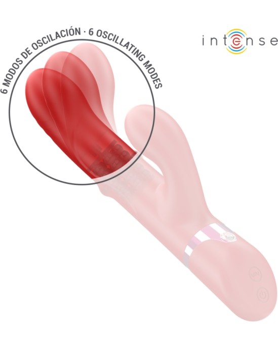 Intense Fun INTENSE - LELE MULTIFUNCTION VIBRATOR ROTATING & OSCILLATION & STIMULATION RED