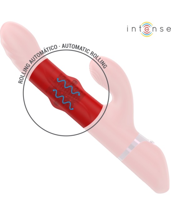 Intense Fun INTENSE - LELE MULTIFUNCTION VIBRATOR ROTATING & OSCILLATION & STIMULATION RED