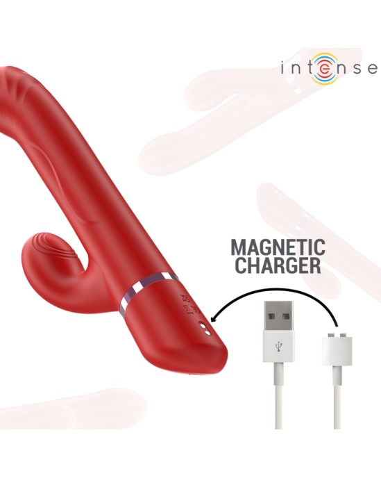 Intense Fun INTENSE - LELE MULTIFUNCTION VIBRATOR ROTATING & OSCILLATION & STIMULATION RED