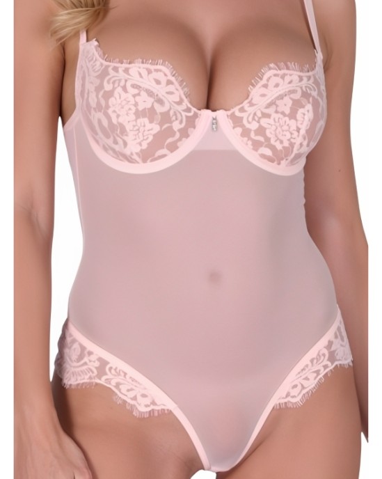 Passion Woman Teddies PASSION - ZOVEL BODY LIGHT PINK S/M