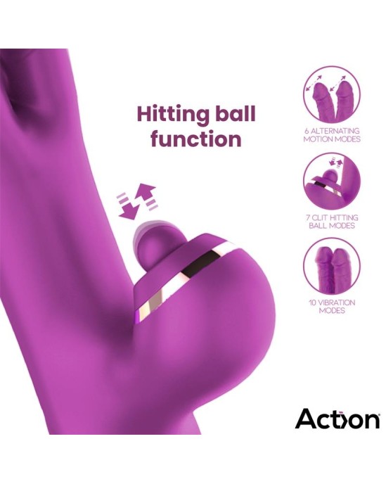 Action Nico Vibe with Clit Hitting Ball and Alternating Dildos